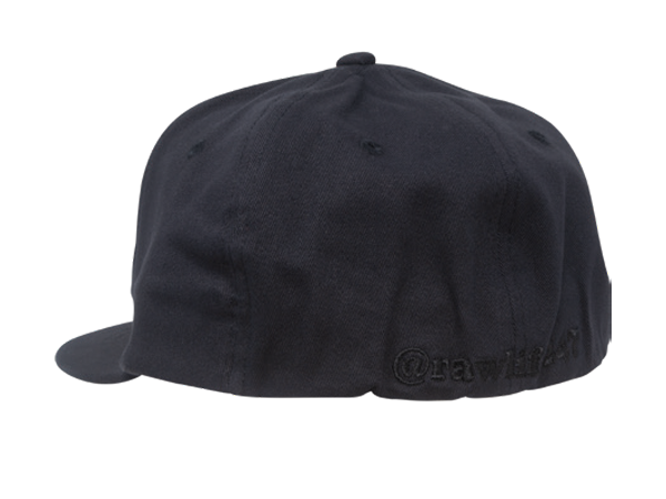 RAW Black on Black Flex-Fit Cap